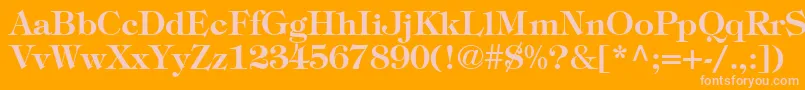 ItcTiffanyLtDemi Font – Pink Fonts on Orange Background