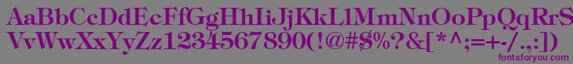 ItcTiffanyLtDemi-Schriftart – Violette Schriften auf grauem Hintergrund