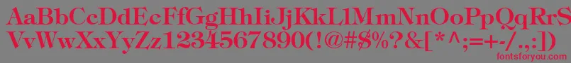 ItcTiffanyLtDemi Font – Red Fonts on Gray Background