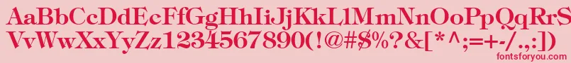 ItcTiffanyLtDemi Font – Red Fonts on Pink Background