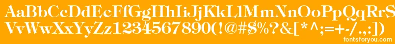 フォントItcTiffanyLtDemi – オレンジの背景に白い文字