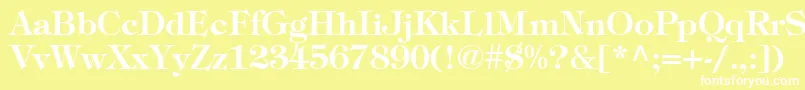 ItcTiffanyLtDemi Font – White Fonts on Yellow Background