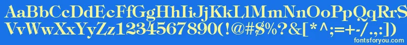 ItcTiffanyLtDemi Font – Yellow Fonts on Blue Background