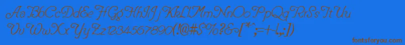 PentipRegular Font – Brown Fonts on Blue Background