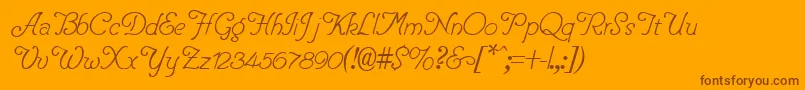 PentipRegular Font – Brown Fonts on Orange Background