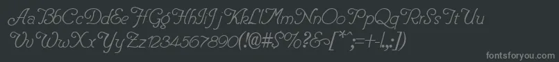 PentipRegular Font – Gray Fonts on Black Background