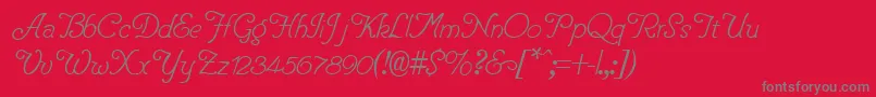 PentipRegular Font – Gray Fonts on Red Background