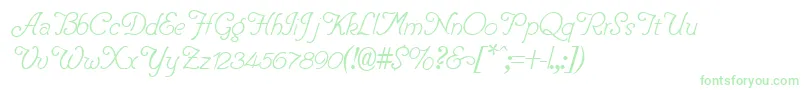 PentipRegular Font – Green Fonts on White Background