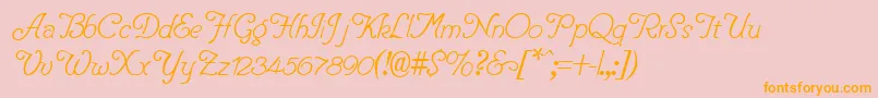 PentipRegular Font – Orange Fonts on Pink Background