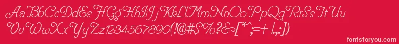 PentipRegular Font – Pink Fonts on Red Background