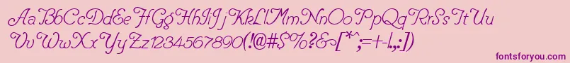 PentipRegular Font – Purple Fonts on Pink Background