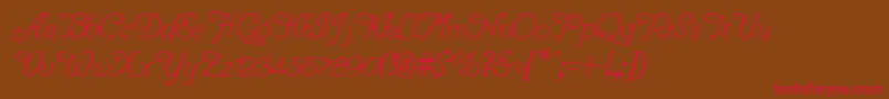 PentipRegular Font – Red Fonts on Brown Background