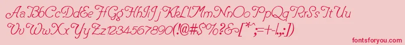 PentipRegular Font – Red Fonts on Pink Background