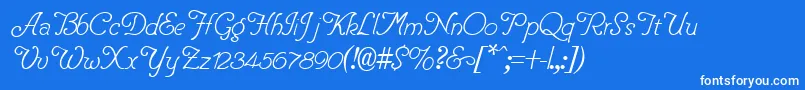 PentipRegular Font – White Fonts on Blue Background