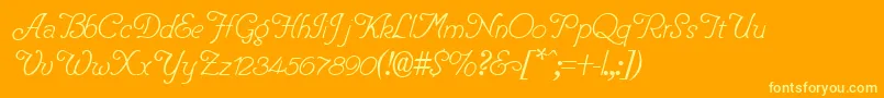 PentipRegular Font – Yellow Fonts on Orange Background