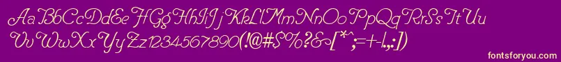 PentipRegular Font – Yellow Fonts on Purple Background