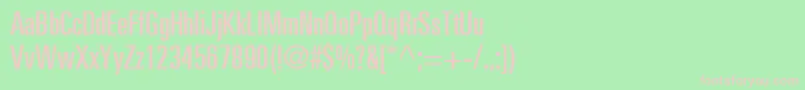 UniversLt59UltraCondensed Font – Pink Fonts on Green Background