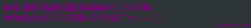 Шрифт UniversLt59UltraCondensed – фиолетовые шрифты на чёрном фоне