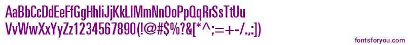 UniversLt59UltraCondensed Font – Purple Fonts on White Background