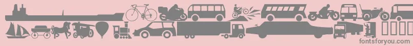 Wmtransport1 Font – Gray Fonts on Pink Background