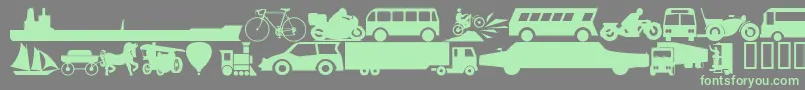 Wmtransport1 Font – Green Fonts on Gray Background