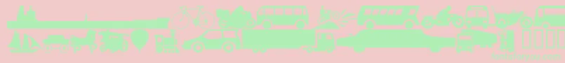 Wmtransport1 Font – Green Fonts on Pink Background