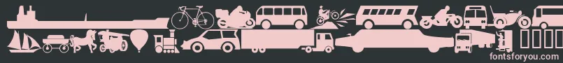 Wmtransport1 Font – Pink Fonts on Black Background