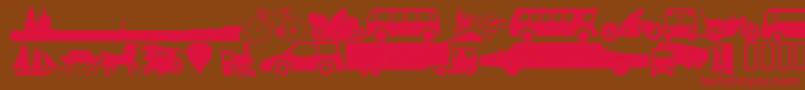 Wmtransport1 Font – Red Fonts on Brown Background