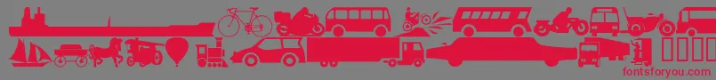 Шрифт Wmtransport1 – красные шрифты на сером фоне