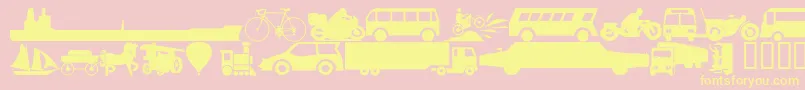 Wmtransport1 Font – Yellow Fonts on Pink Background