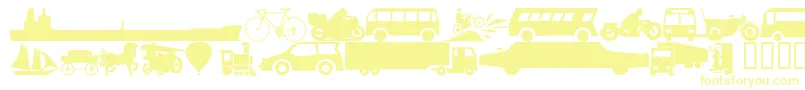 フォントWmtransport1 – 黄色のフォント