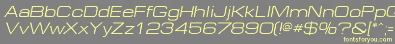 EuropeextItalic Font – Yellow Fonts on Gray Background