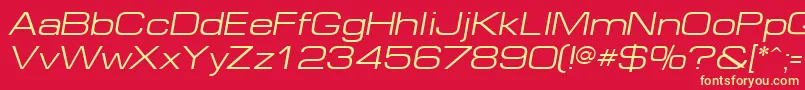 EuropeextItalic Font – Yellow Fonts on Red Background