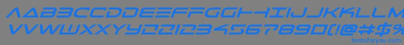 Telemarinesboldexpandital1 Font – Blue Fonts on Gray Background
