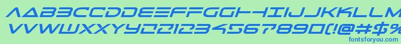 Telemarinesboldexpandital1 Font – Blue Fonts on Green Background