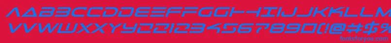 Telemarinesboldexpandital1 Font – Blue Fonts on Red Background