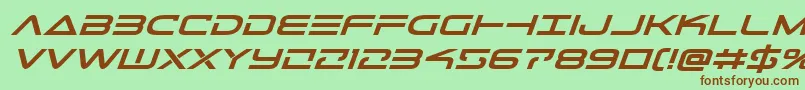 Telemarinesboldexpandital1 Font – Brown Fonts on Green Background