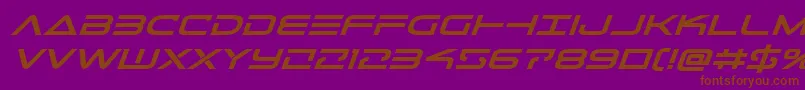 Telemarinesboldexpandital1 Font – Brown Fonts on Purple Background