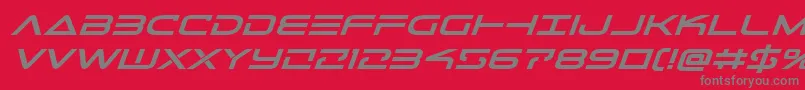 Telemarinesboldexpandital1 Font – Gray Fonts on Red Background