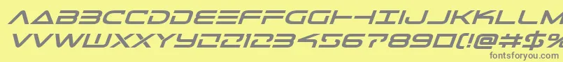 Telemarinesboldexpandital1 Font – Gray Fonts on Yellow Background