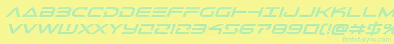 Telemarinesboldexpandital1 Font – Green Fonts on Yellow Background