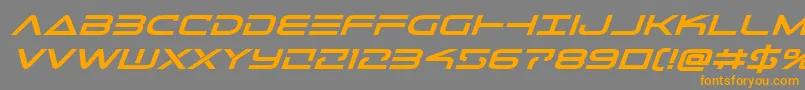 Telemarinesboldexpandital1 Font – Orange Fonts on Gray Background