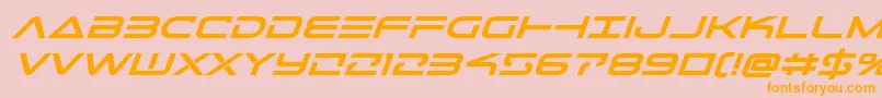 Telemarinesboldexpandital1 Font – Orange Fonts on Pink Background