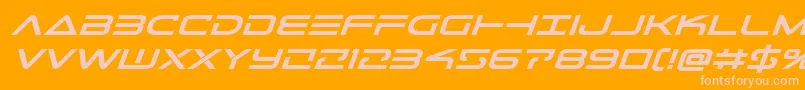 Telemarinesboldexpandital1 Font – Pink Fonts on Orange Background