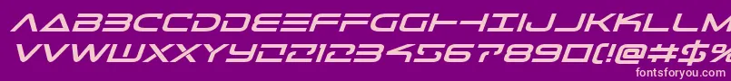 Telemarinesboldexpandital1 Font – Pink Fonts on Purple Background