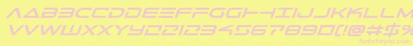 Telemarinesboldexpandital1 Font – Pink Fonts on Yellow Background