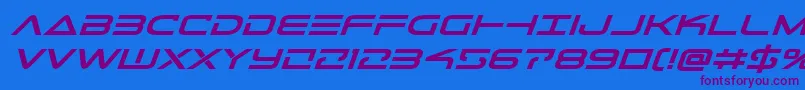 Telemarinesboldexpandital1 Font – Purple Fonts on Blue Background