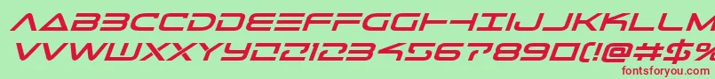 Telemarinesboldexpandital1 Font – Red Fonts on Green Background