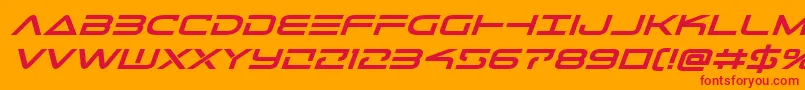 Telemarinesboldexpandital1-fontti – punaiset fontit oranssilla taustalla