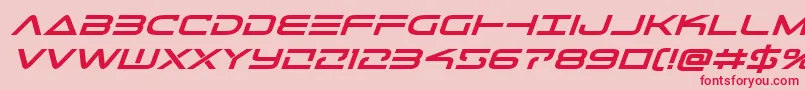 Telemarinesboldexpandital1 Font – Red Fonts on Pink Background